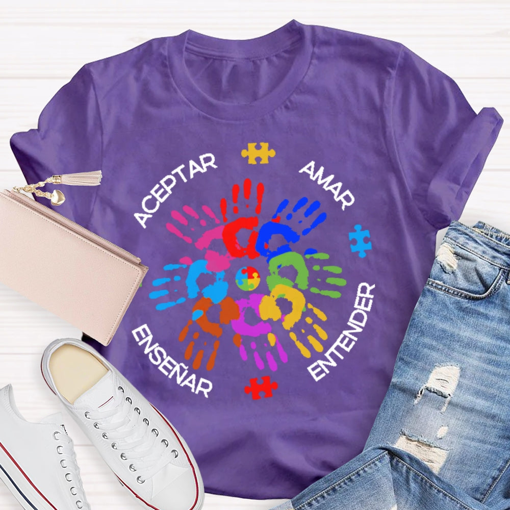 Amar EnseñAr Aceptar Entender T-shirt
