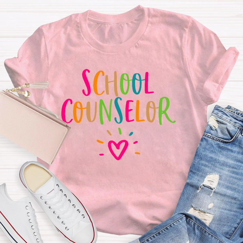 School Counselor Funny Letters T-shirt