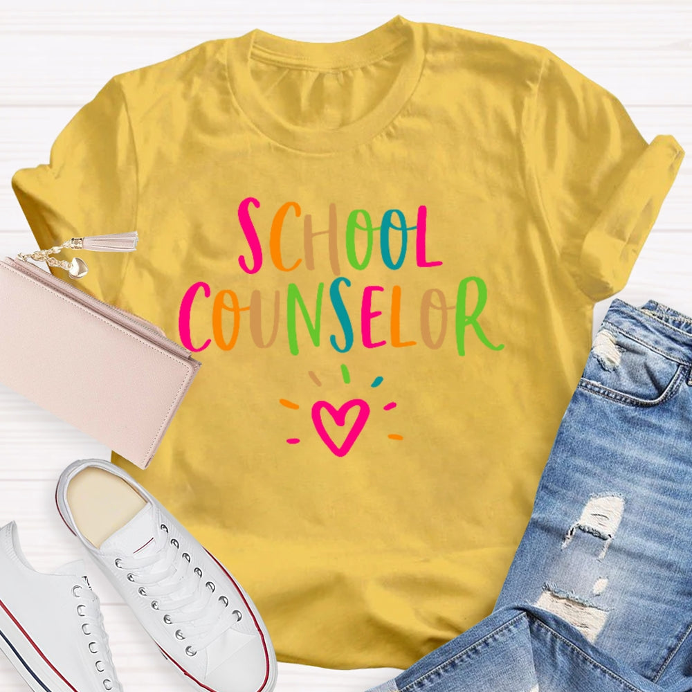 School Counselor Funny Letters T-shirt