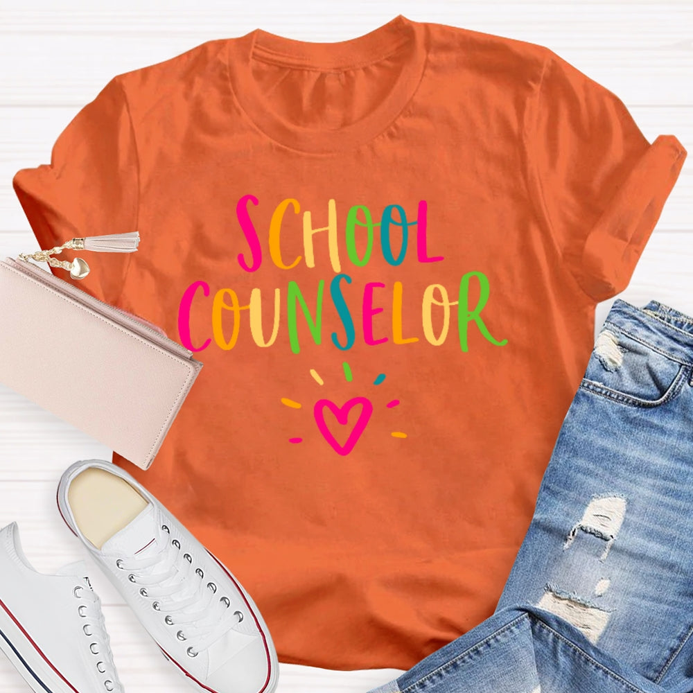 School Counselor Funny Letters T-shirt