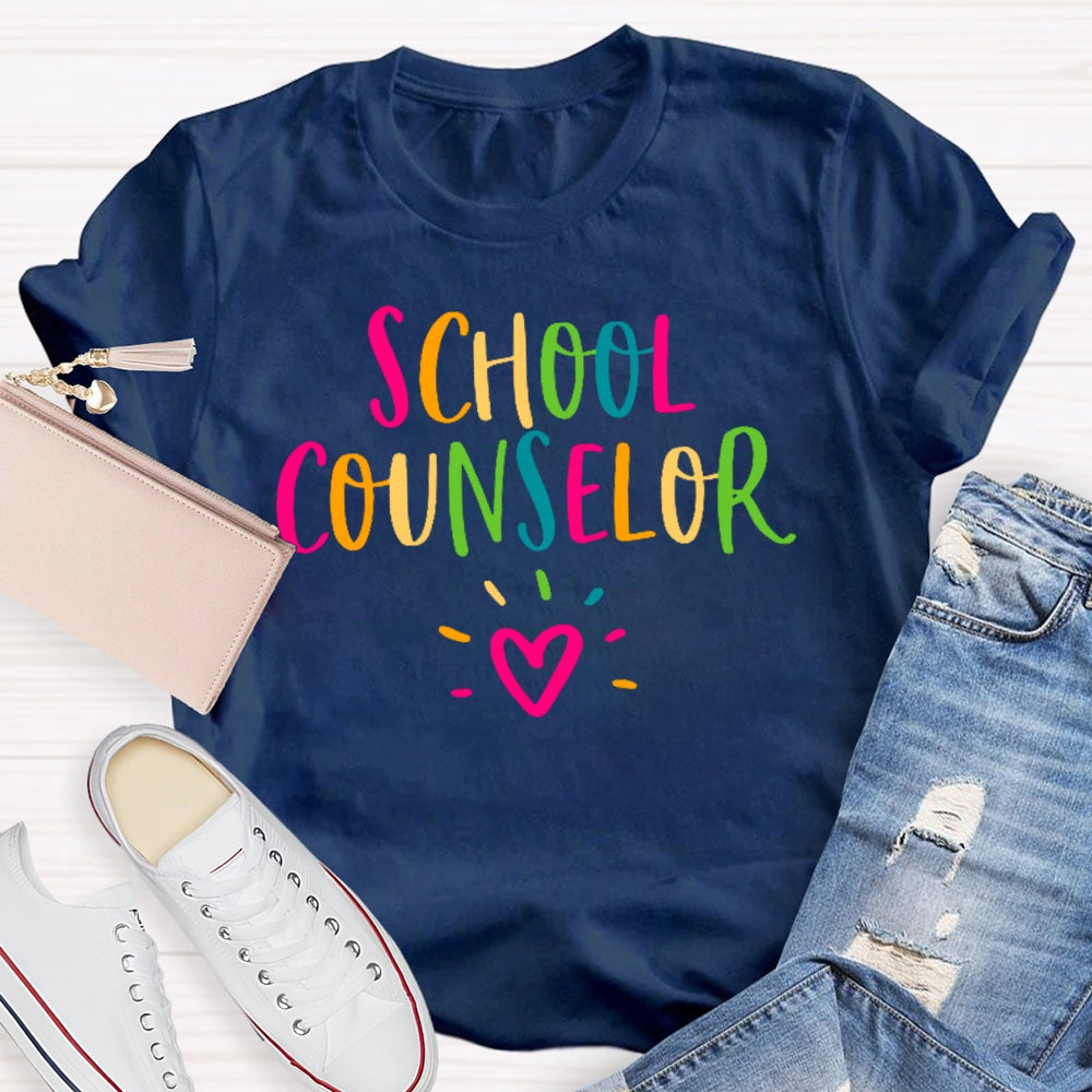 School Counselor Funny Letters T-shirt