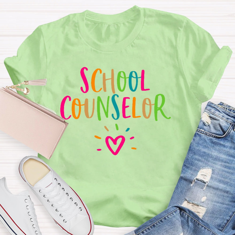 School Counselor Funny Letters T-shirt