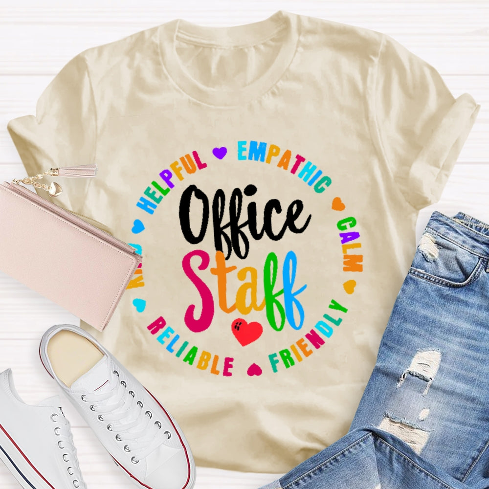 Office Staff Funny Letters T-shirt