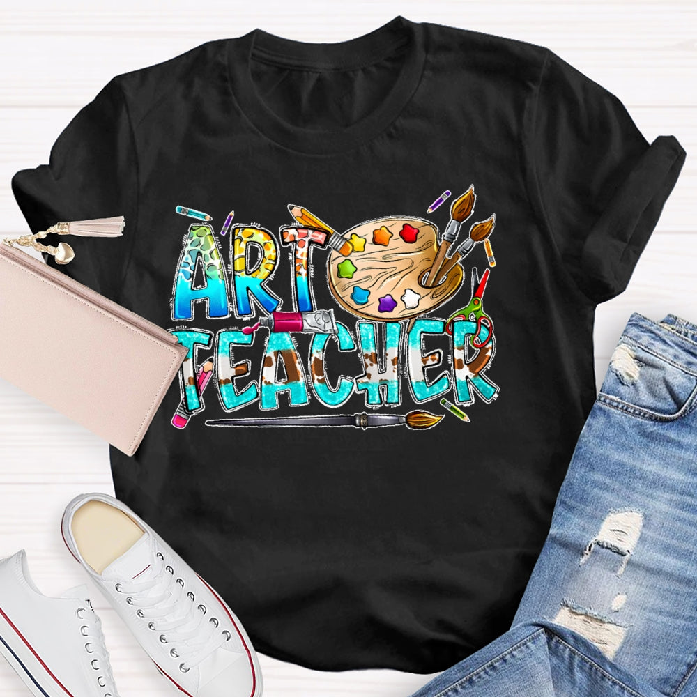 Art Teacher Funny Letters T-shirt