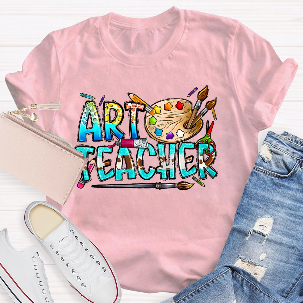 Art Teacher Funny Letters T-shirt