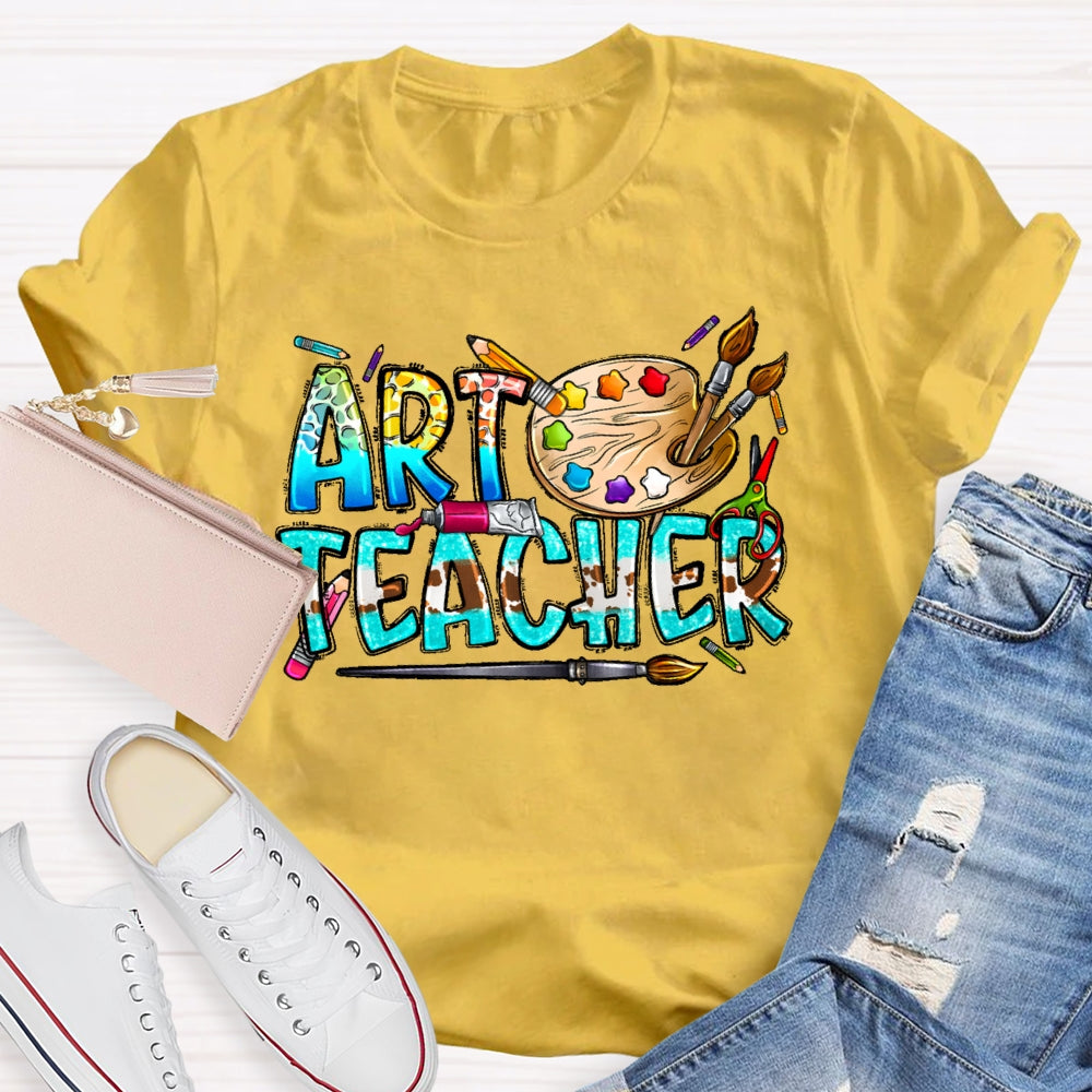 Art Teacher Funny Letters T-shirt