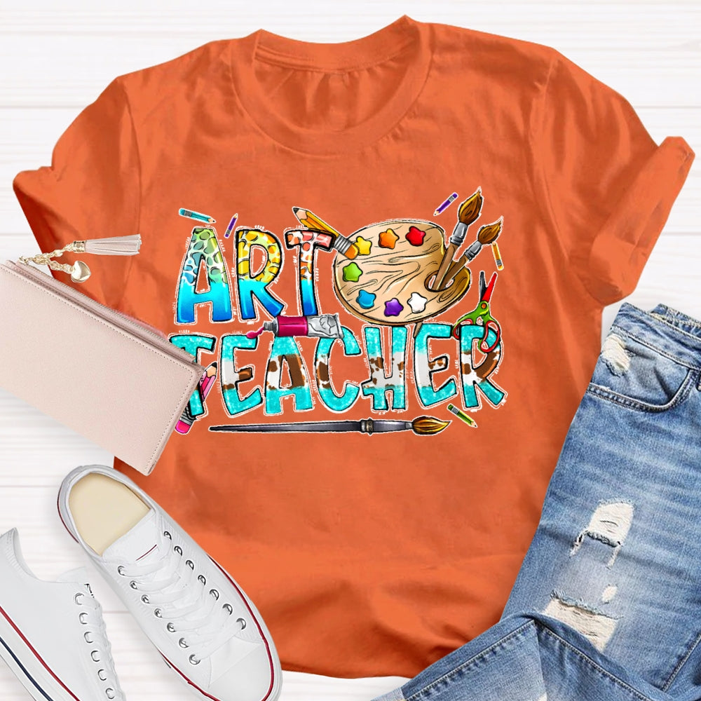 Art Teacher Funny Letters T-shirt