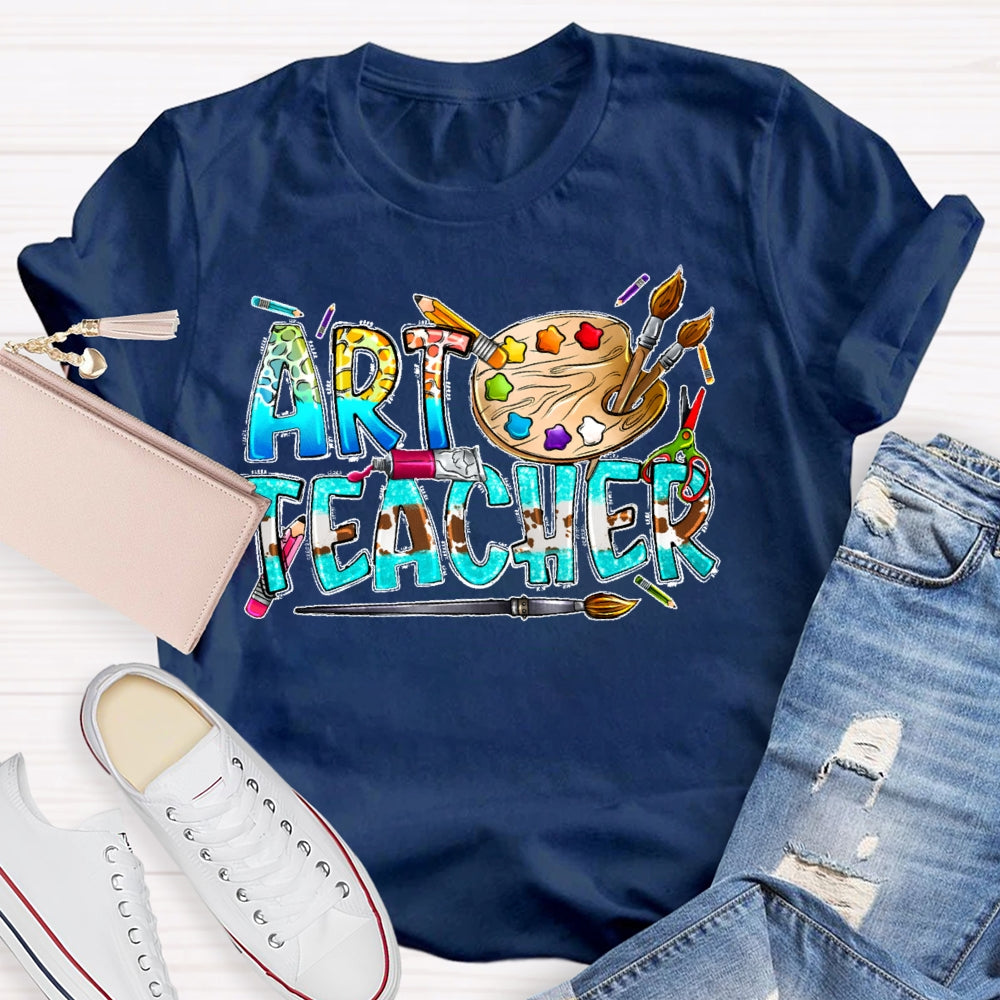 Art Teacher Funny Letters T-shirt