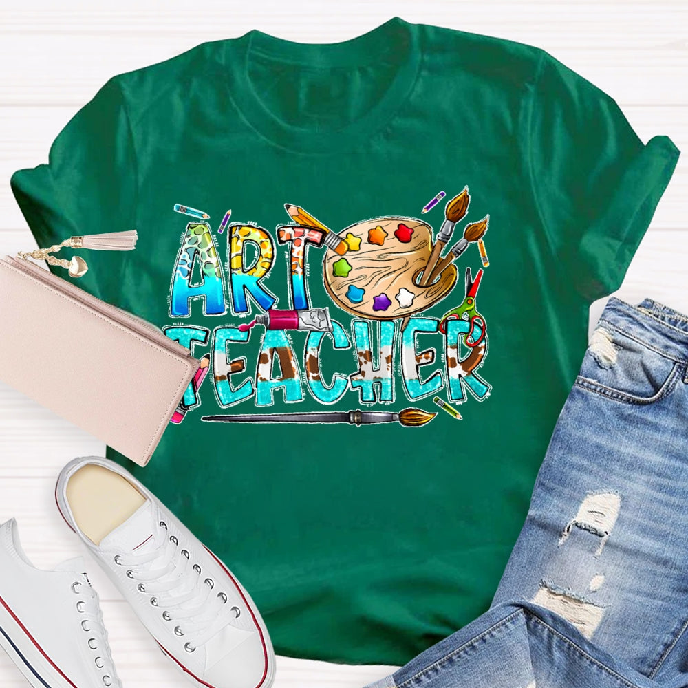 Art Teacher Funny Letters T-shirt