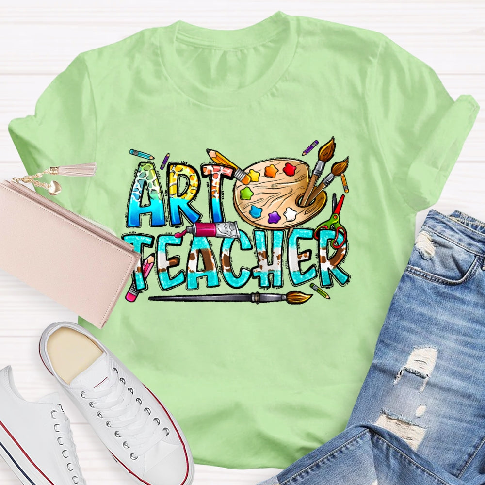 Art Teacher Funny Letters T-shirt
