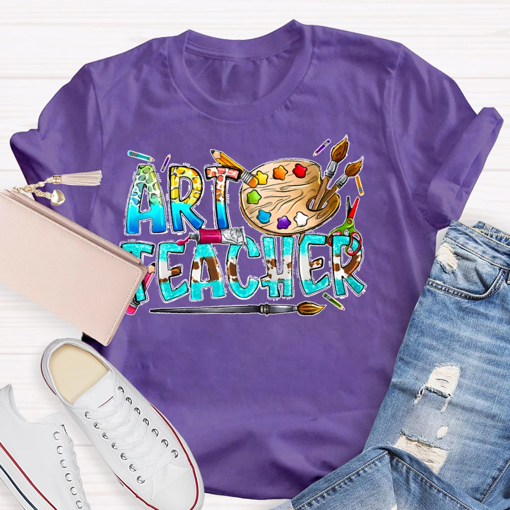 Art Teacher Funny Letters T-shirt