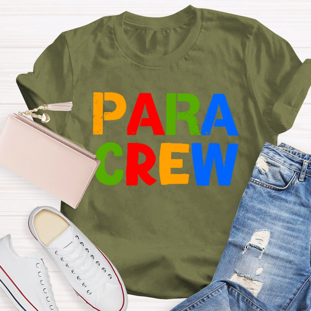 Para Crew Colored Letters T-shirt