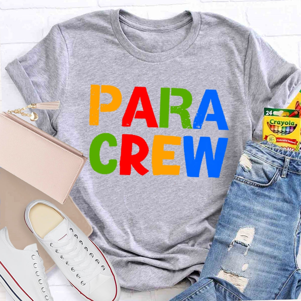 Para Crew Colored Letters T-shirt
