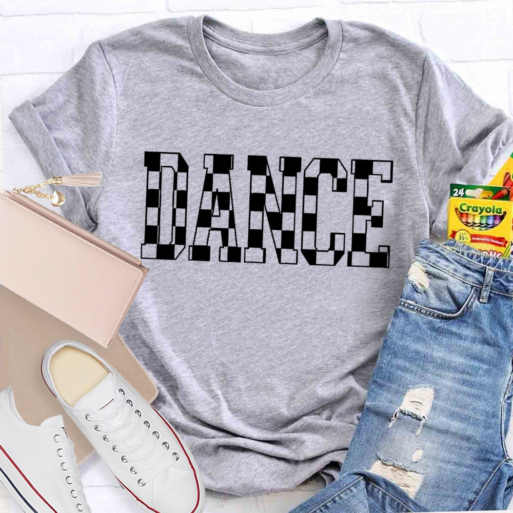 Dance Plaid Letters Funny T-shirt
