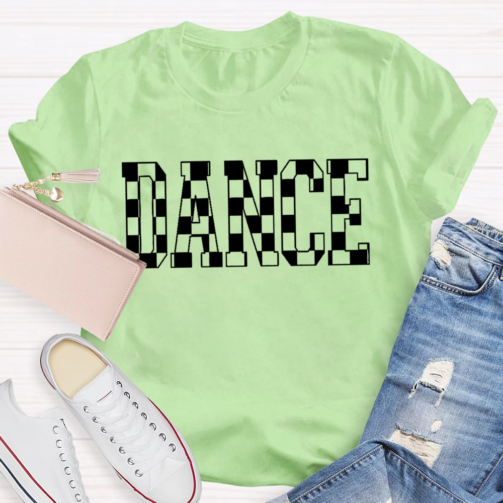 Dance Plaid Letters Funny T-shirt