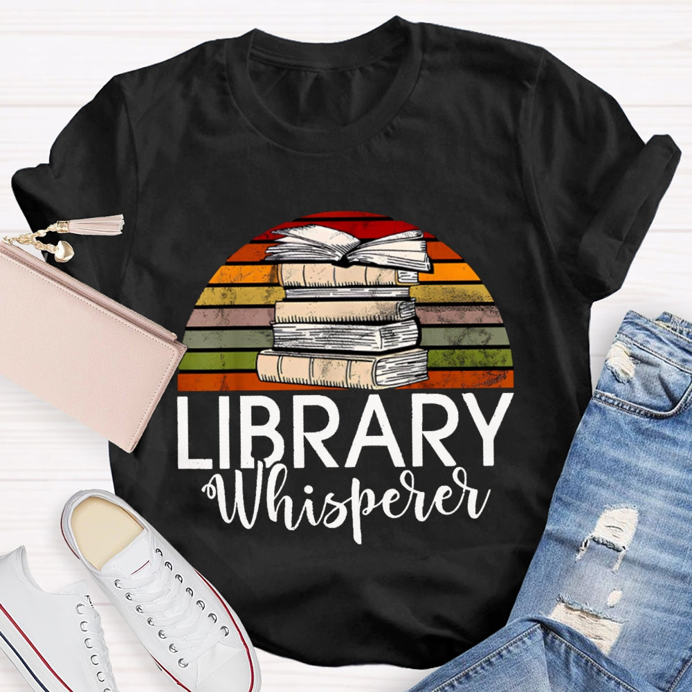Library Whisperers Librarian T-shirt