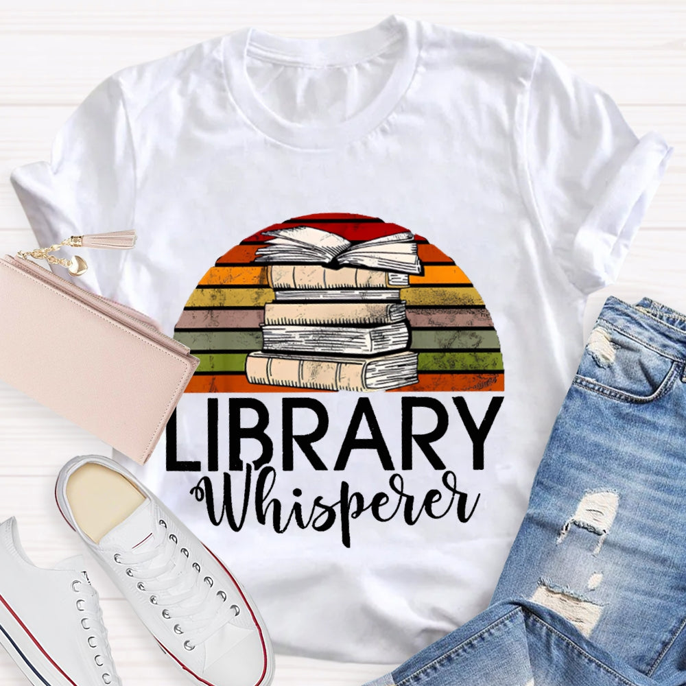 Library Whisperers Librarian T-shirt