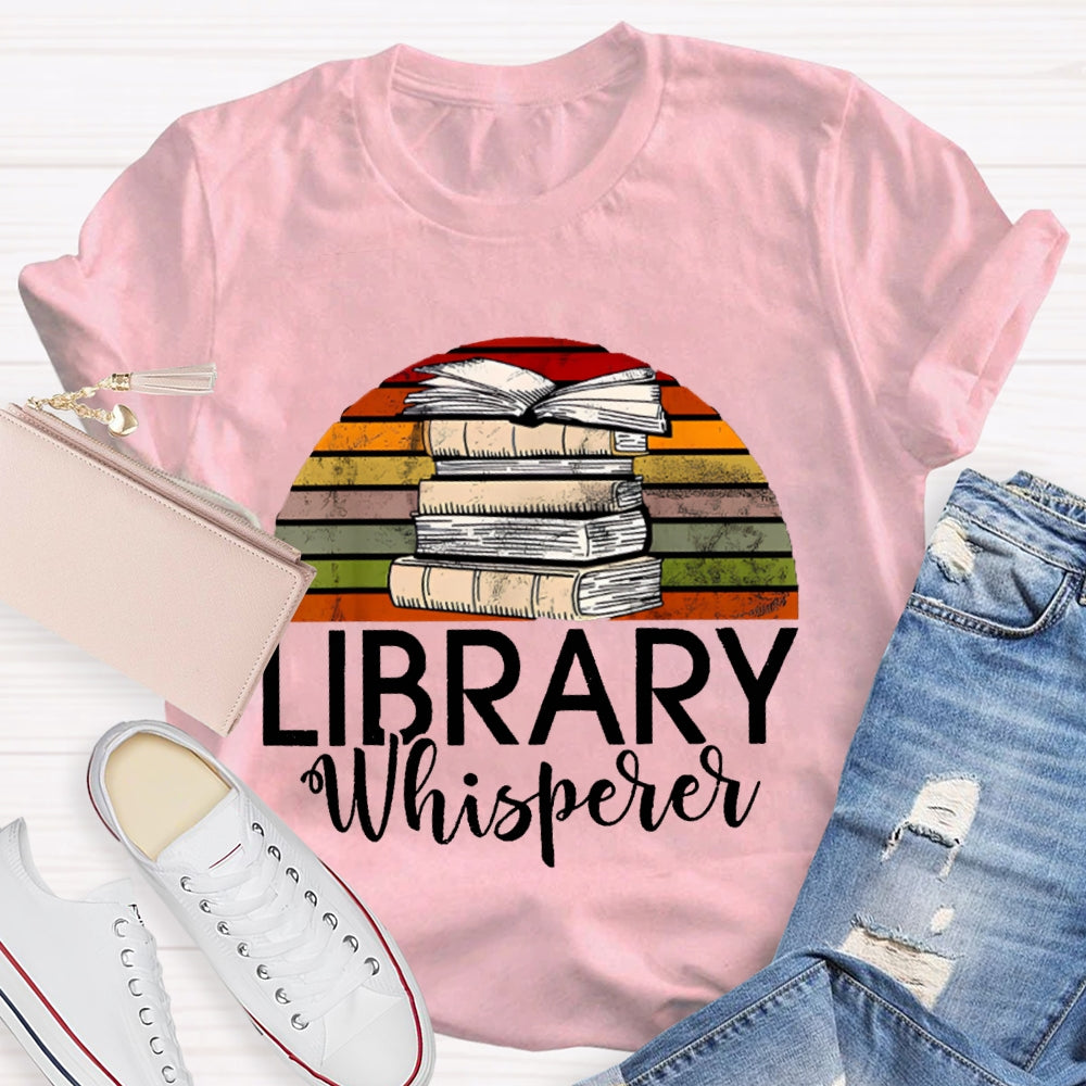 Library Whisperers Librarian T-shirt