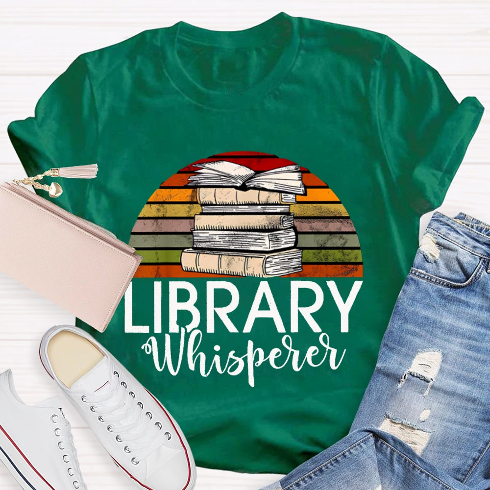 Library Whisperers Librarian T-shirt