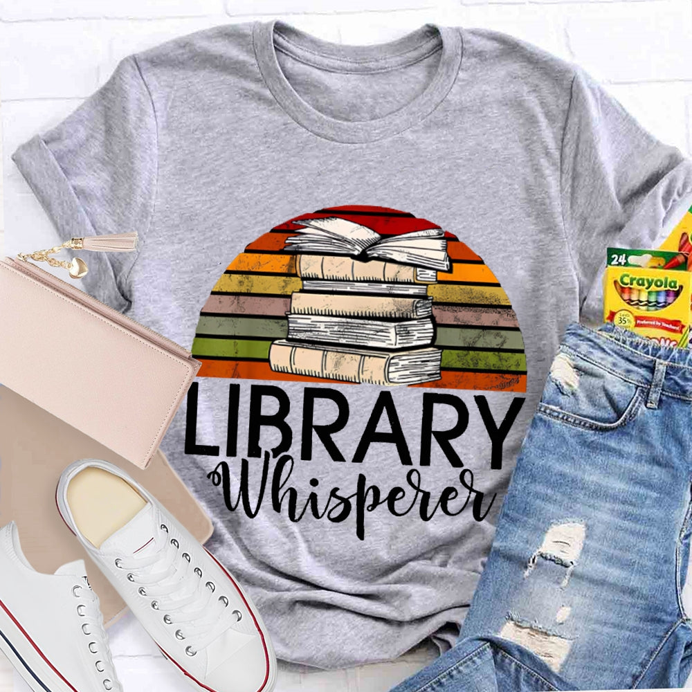 Library Whisperers Librarian T-shirt