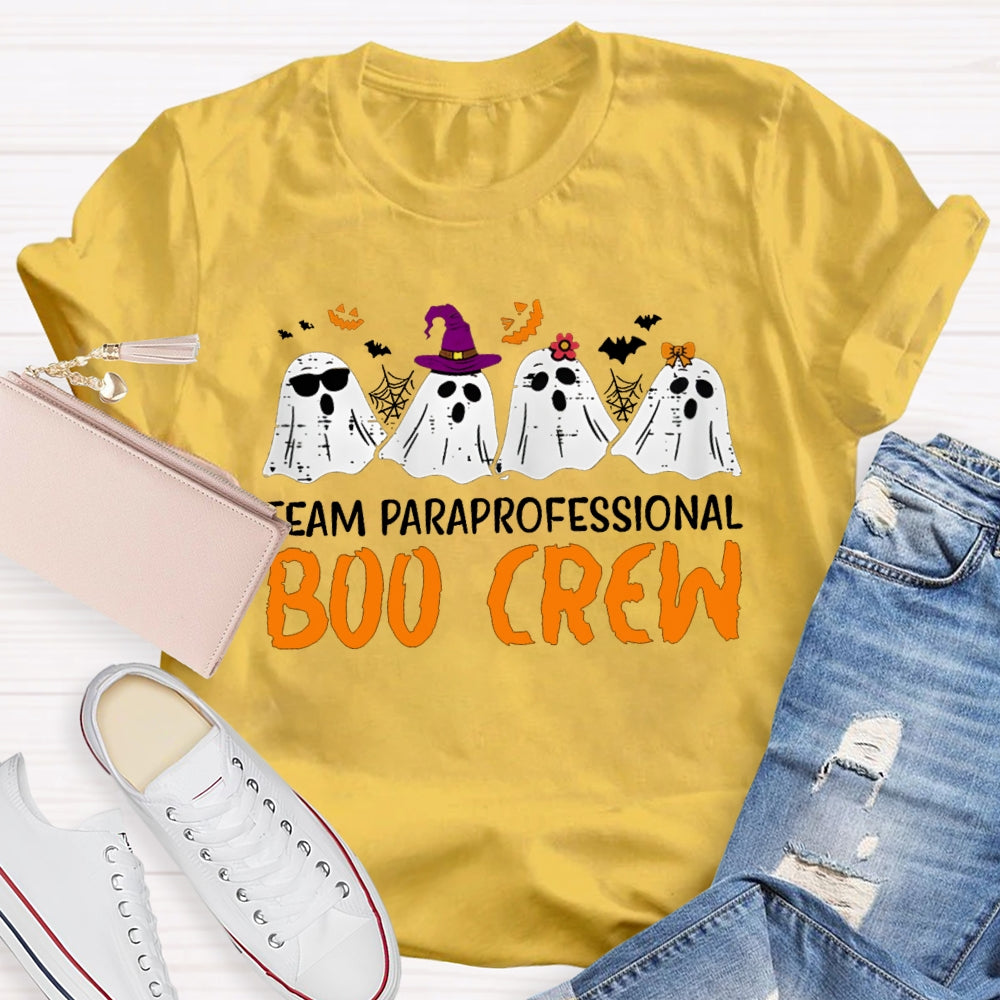 Team Paraprofessional Boo Crew Funny Halloween T-shirt