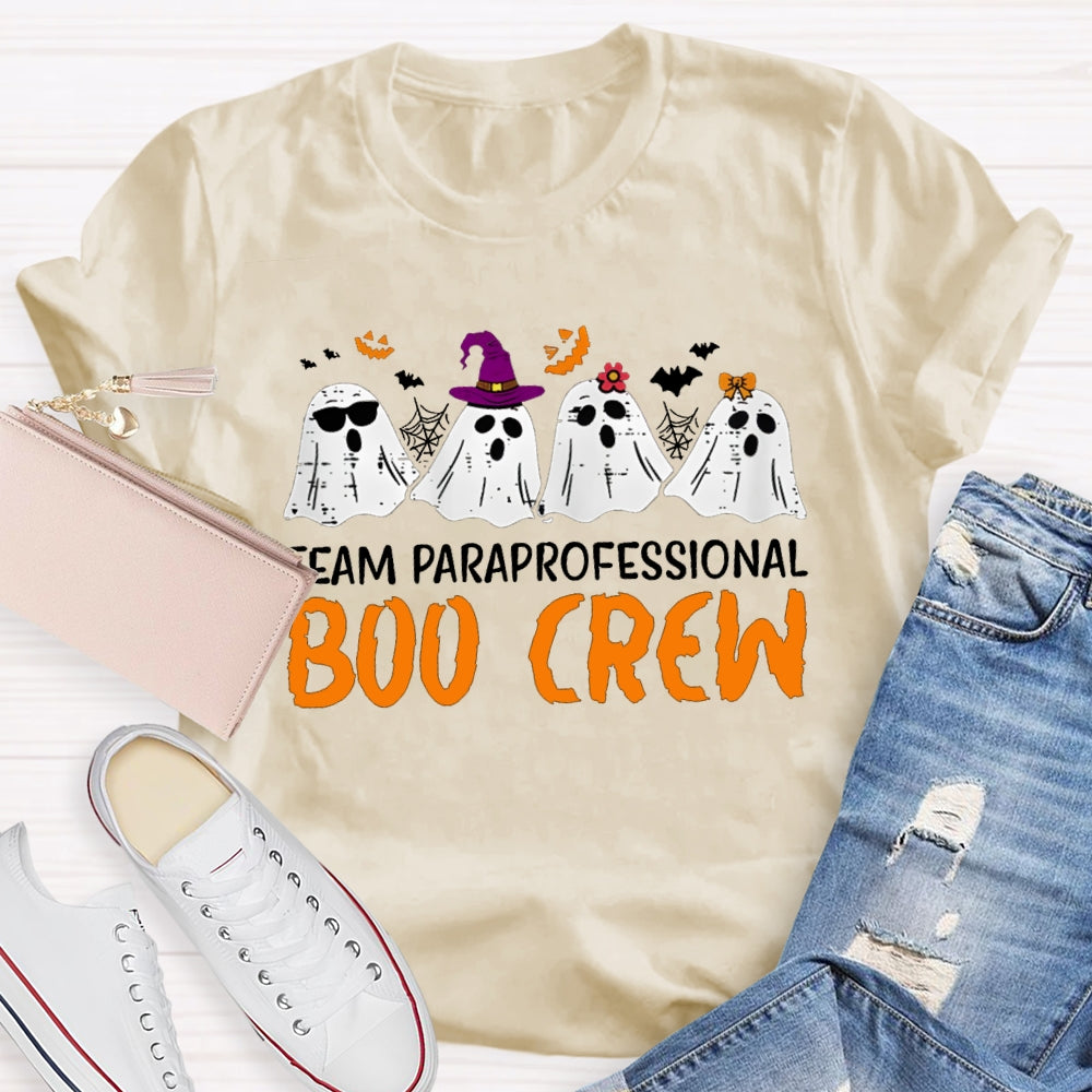 Team Paraprofessional Boo Crew Funny Halloween T-shirt