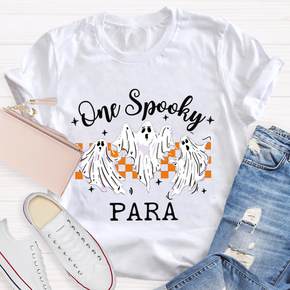 One Spooky Para Three Cute Ghosts Funny Halloween T-shirt