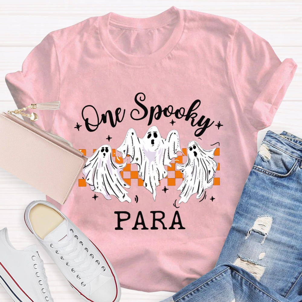 One Spooky Para Three Cute Ghosts Funny Halloween T-shirt