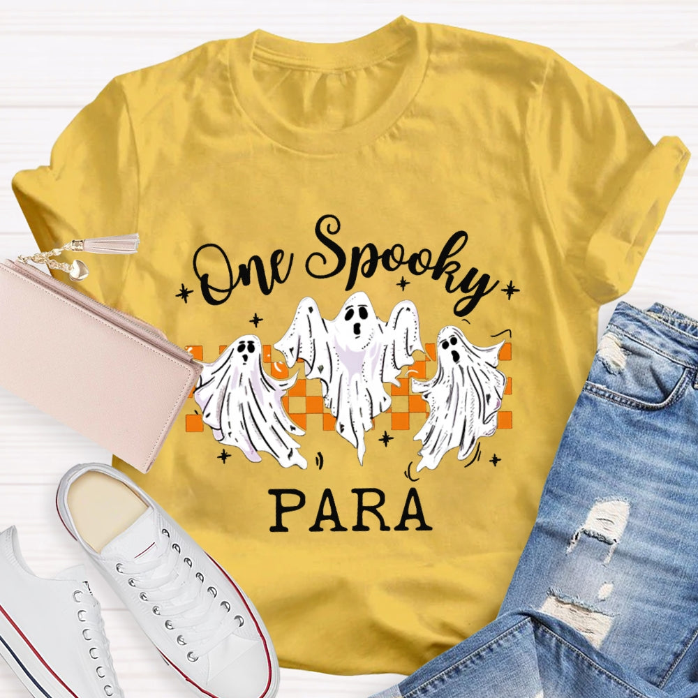 One Spooky Para Three Cute Ghosts Funny Halloween T-shirt