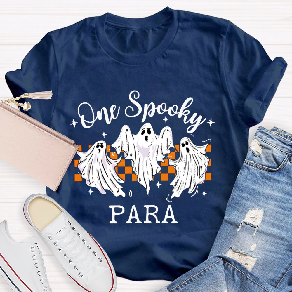 One Spooky Para Three Cute Ghosts Funny Halloween T-shirt