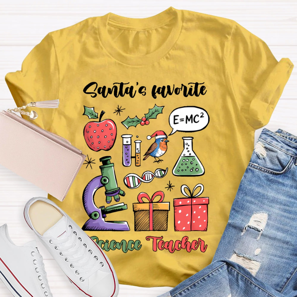 Santa's Favorite Science Teacher T-shirt