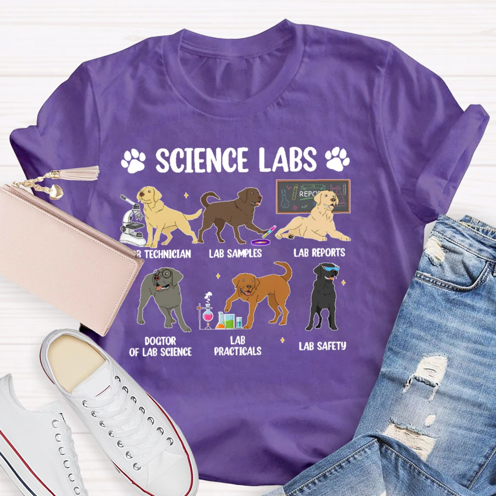 Science Labs Funny Dogs T-shirt