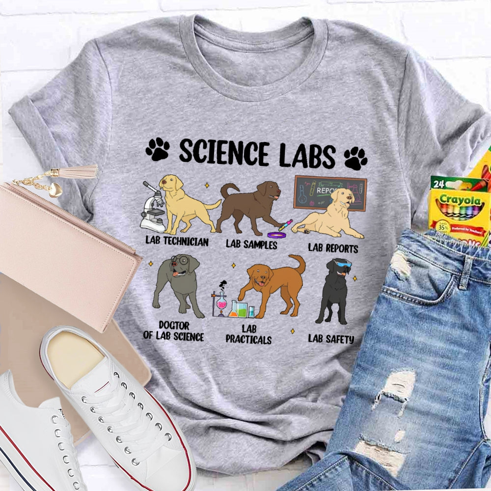 Science Labs Funny Dogs T-shirt