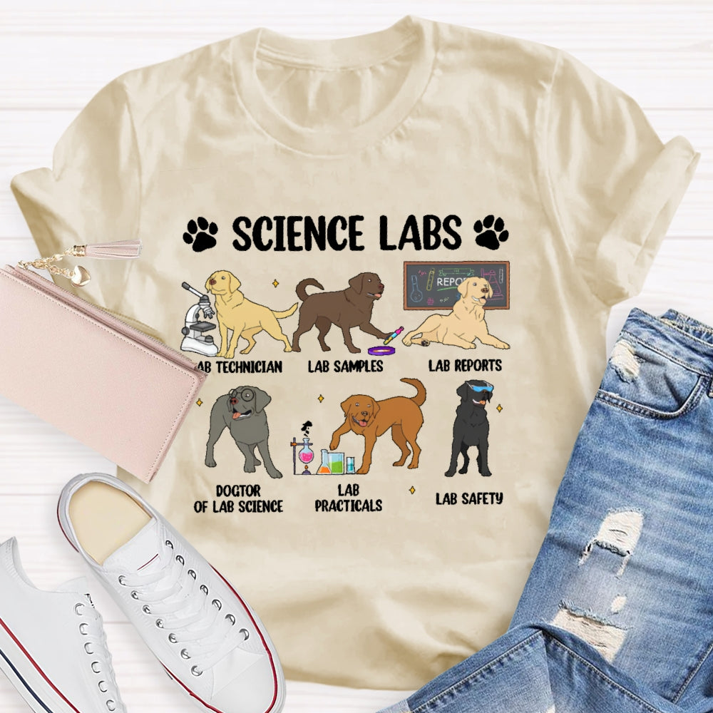 Science Labs Funny Dogs T-shirt