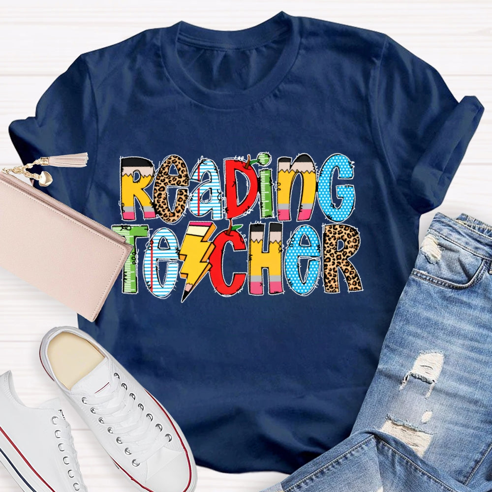 Reading Teacher Book Lovers T-shirt