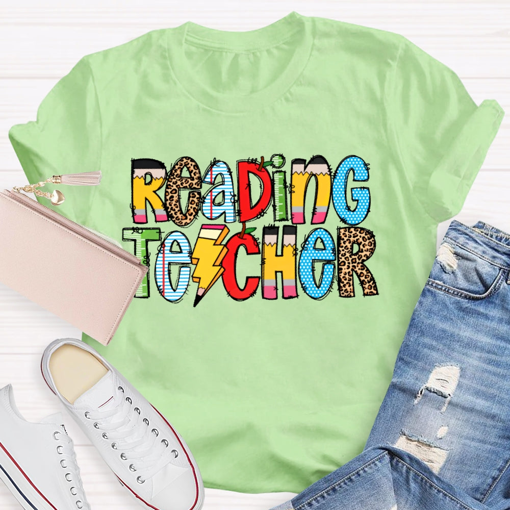 Reading Teacher Book Lovers T-shirt