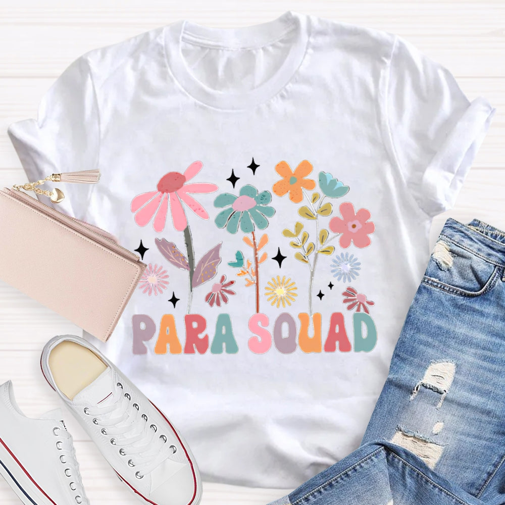 Para Squad Colorful Flowers T-shirt
