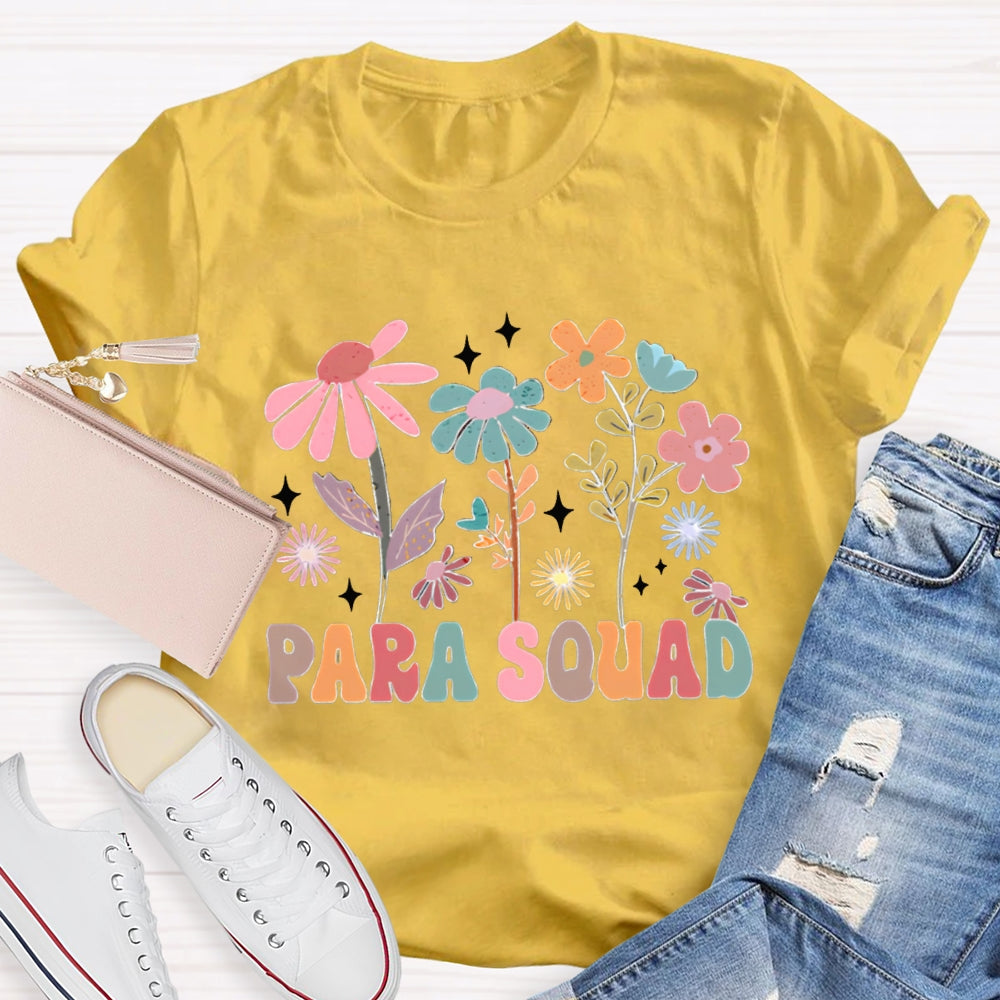 Para Squad Colorful Flowers T-shirt