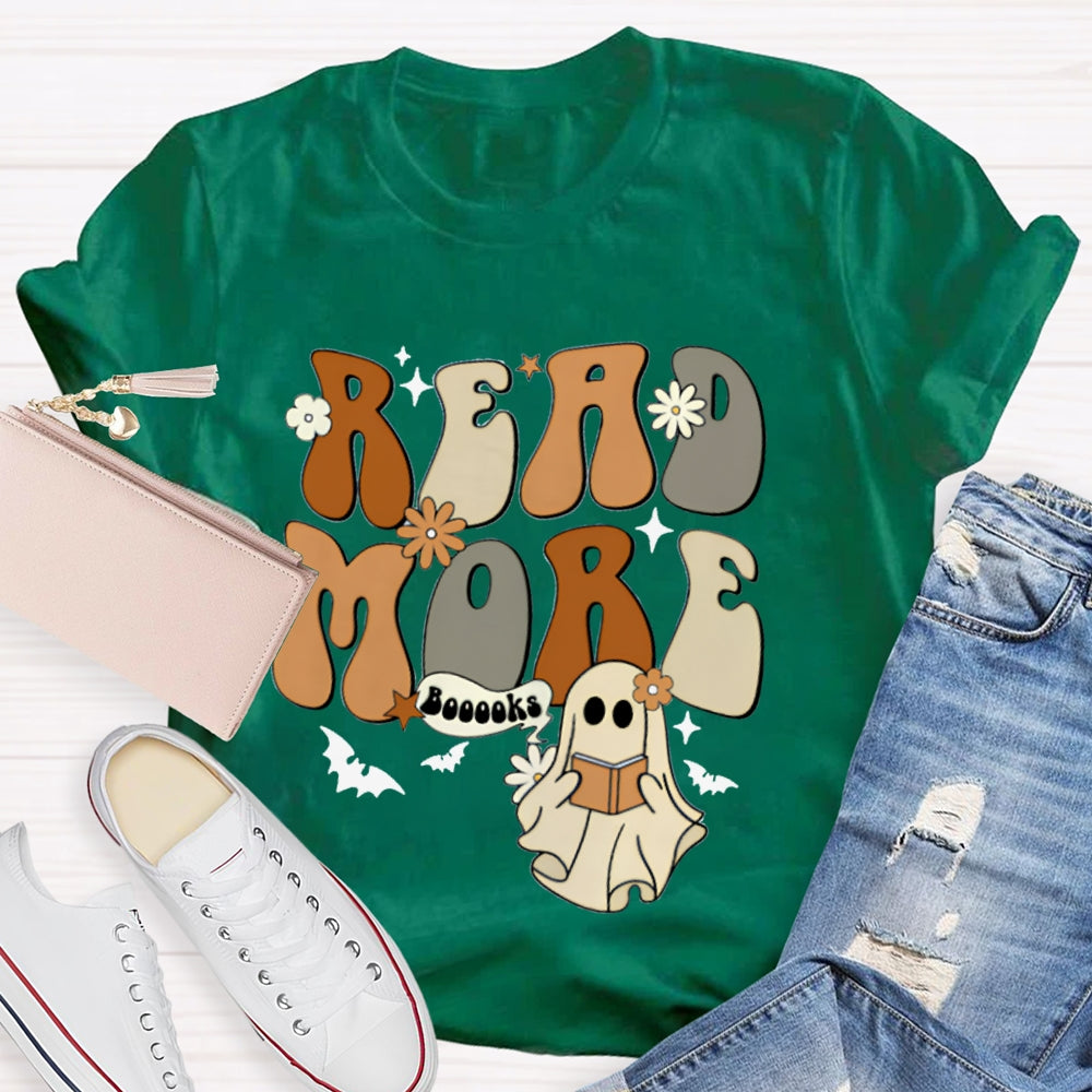 Read More Books Cute Ghost Reading A Book T-shirt