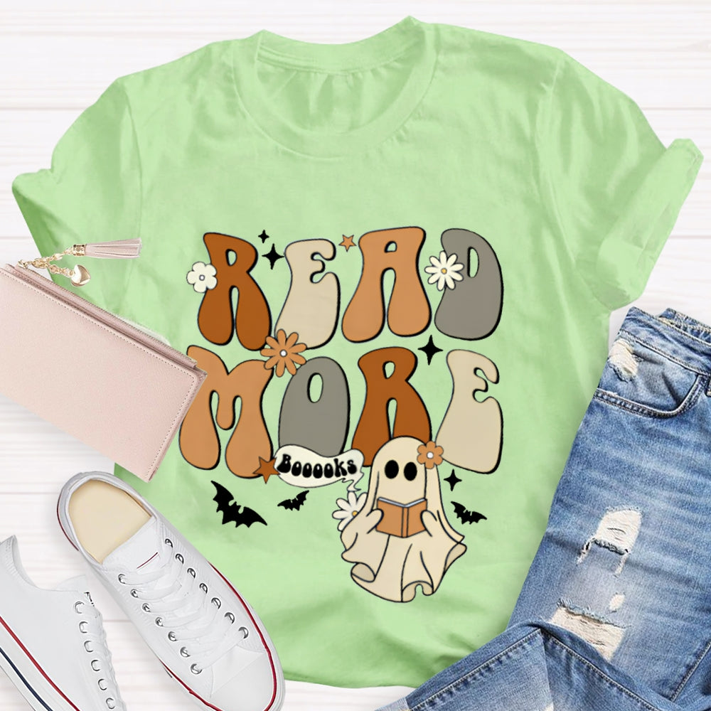Read More Books Cute Ghost Reading A Book T-shirt