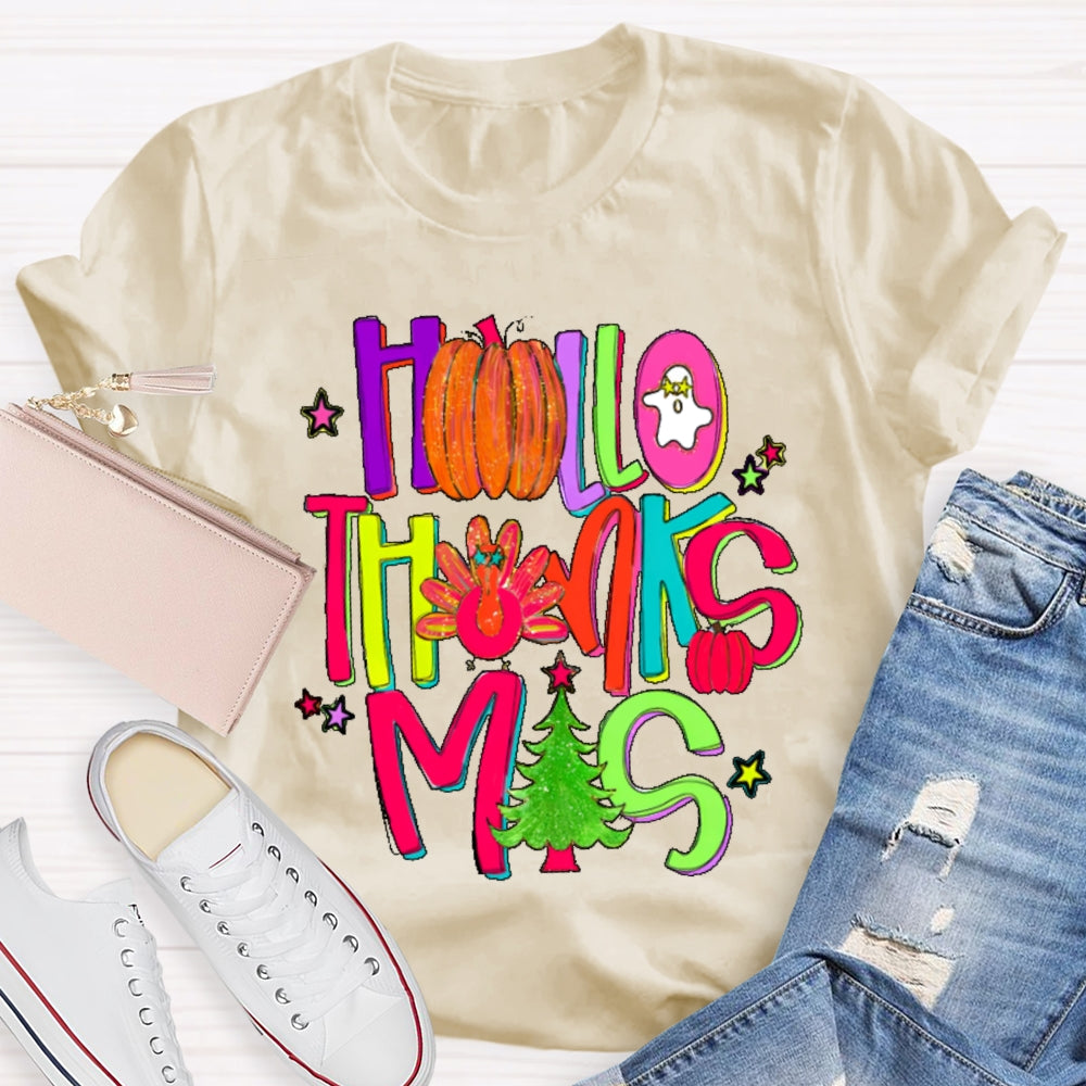Happyhallothankmas Shirts Collection For Every Celebration T-shirt
