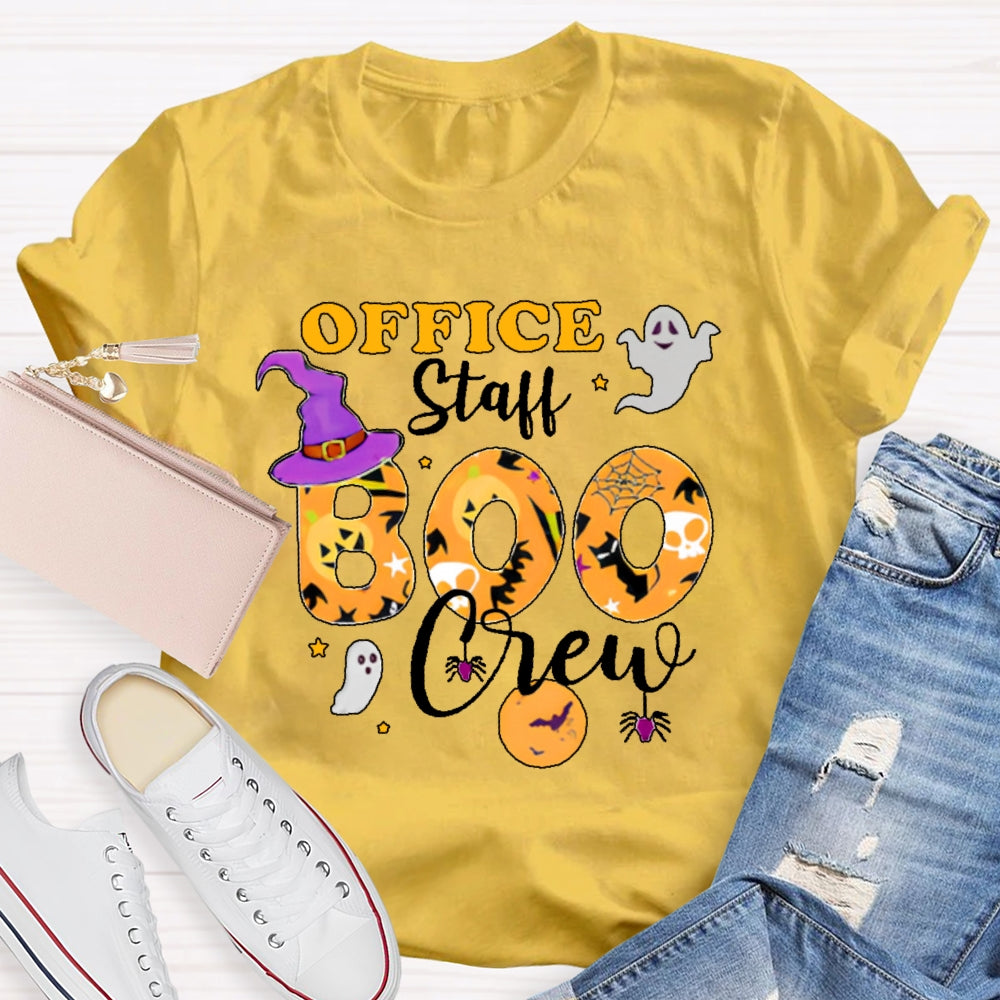 Office Staff Boo Crew Ghost Halloween T-shirt