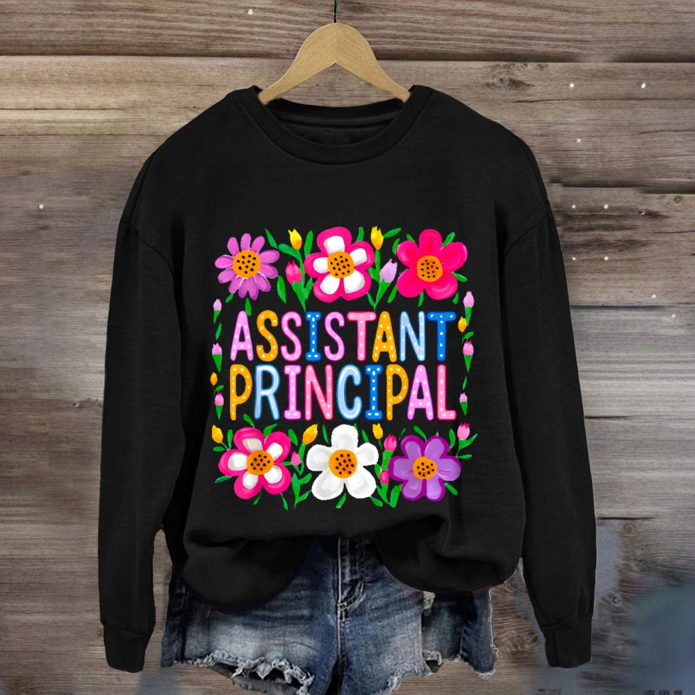 Assistant Principal Flowers sweatshirt