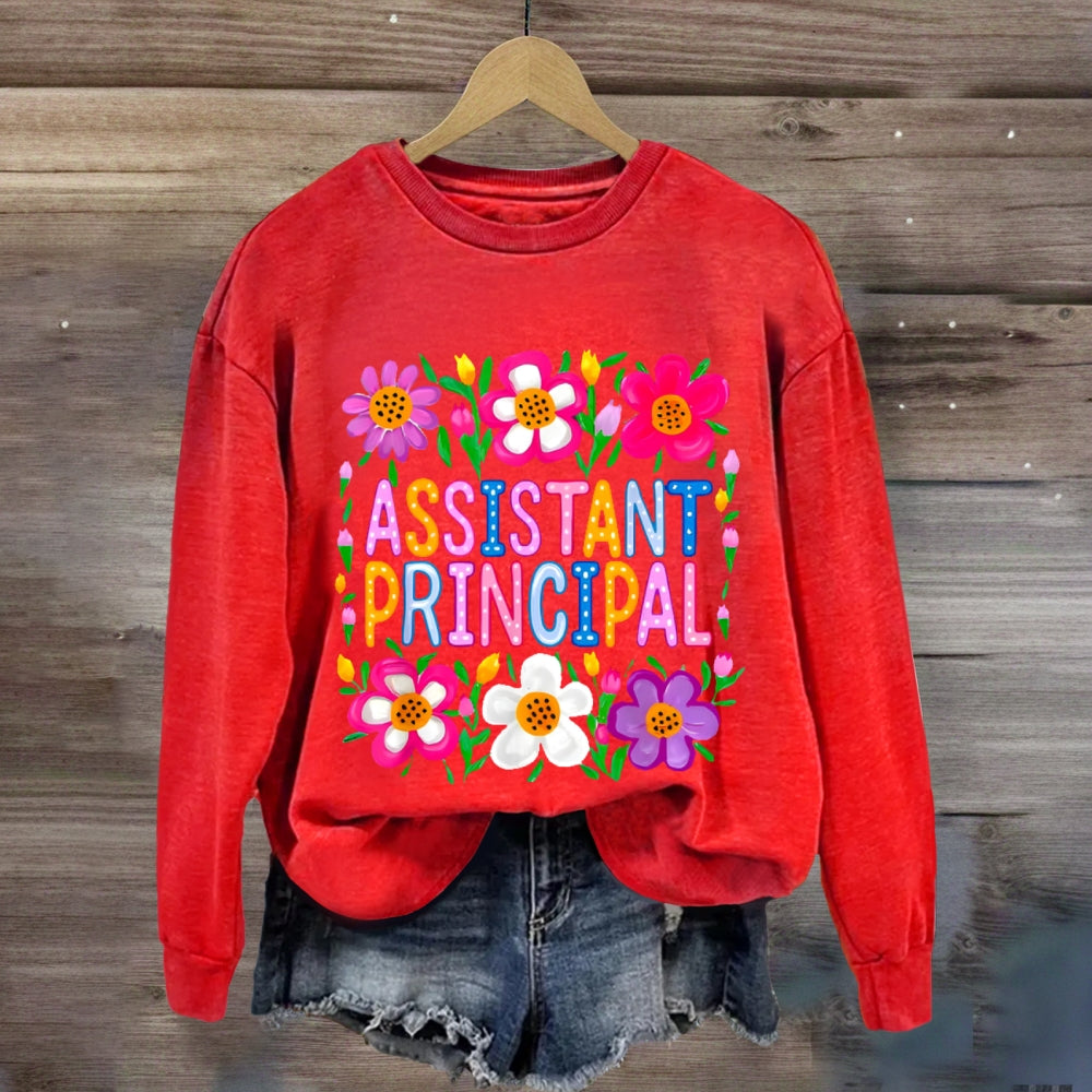 Assistant Principal Flowers sweatshirt