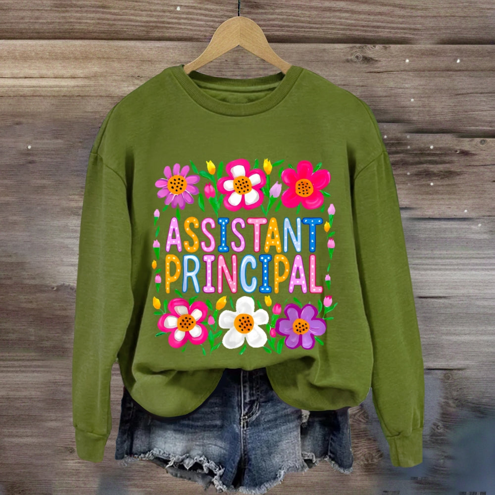 Assistant Principal Flowers sweatshirt