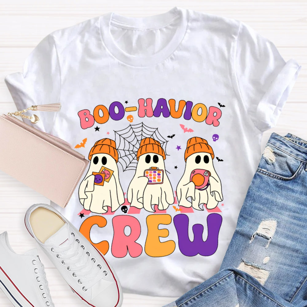 Halloween Boo Havior Meas Behavior Crew T-Shirt