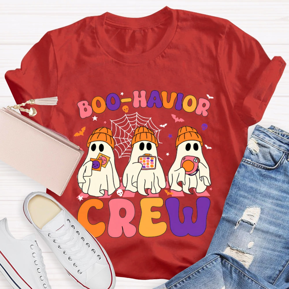 Halloween Boo Havior Meas Behavior Crew T-Shirt