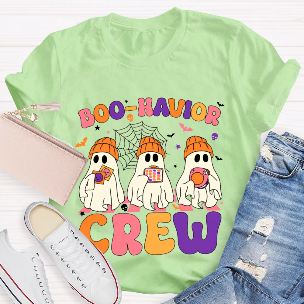 Halloween Boo Havior Meas Behavior Crew T-Shirt