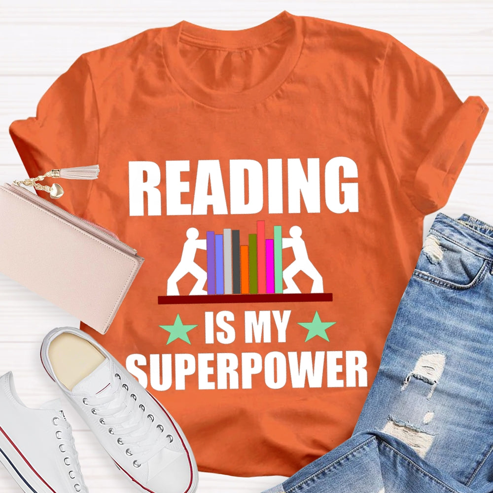 Readig Is My Superpower Coloring Books T-shirt