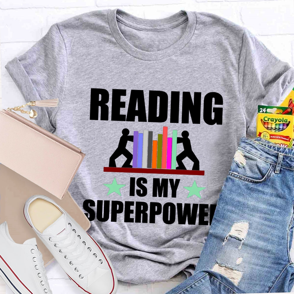 Readig Is My Superpower Coloring Books T-shirt